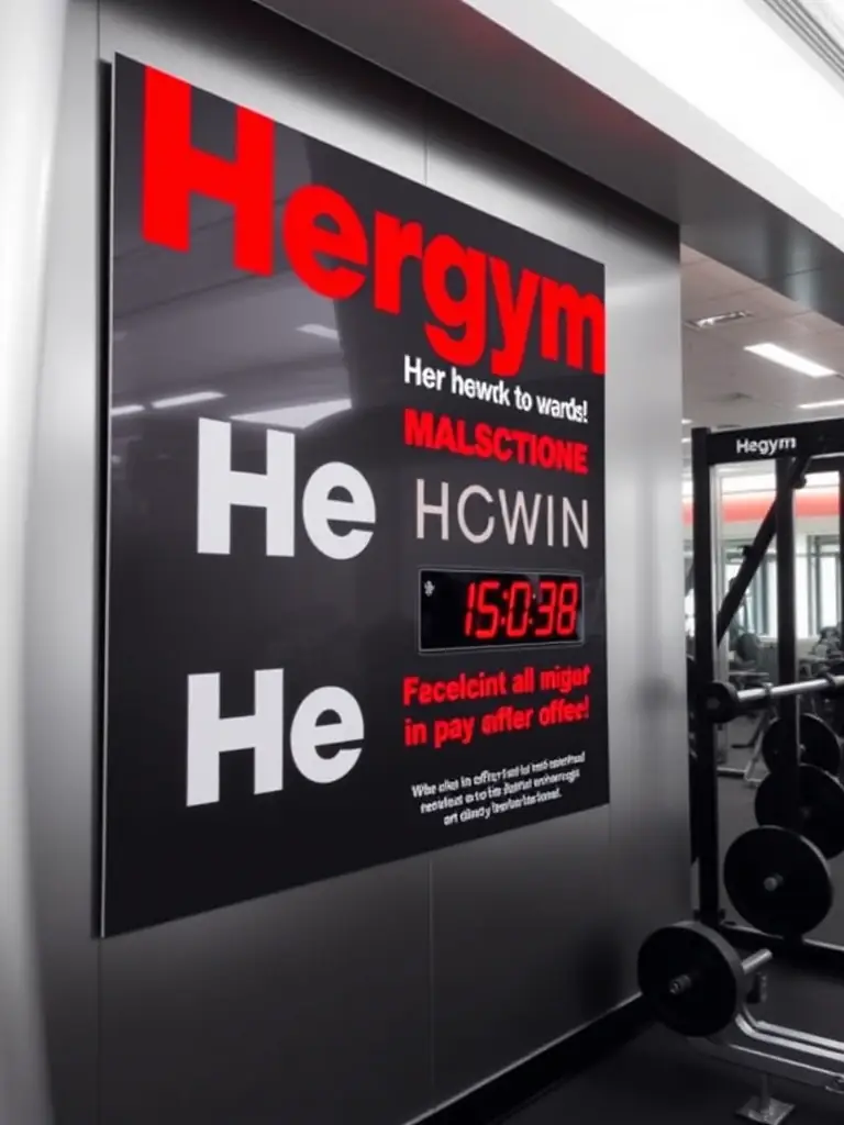 A close-up shot of a Hergym promotional poster featuring a limited-time offer, emphasizing the urgency and exclusivity of the membership.